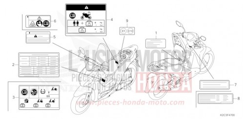 CAUTION LABEL NSC110M de 2021